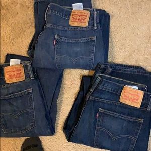 3 pair of Levi 514 36x32 worn a few times